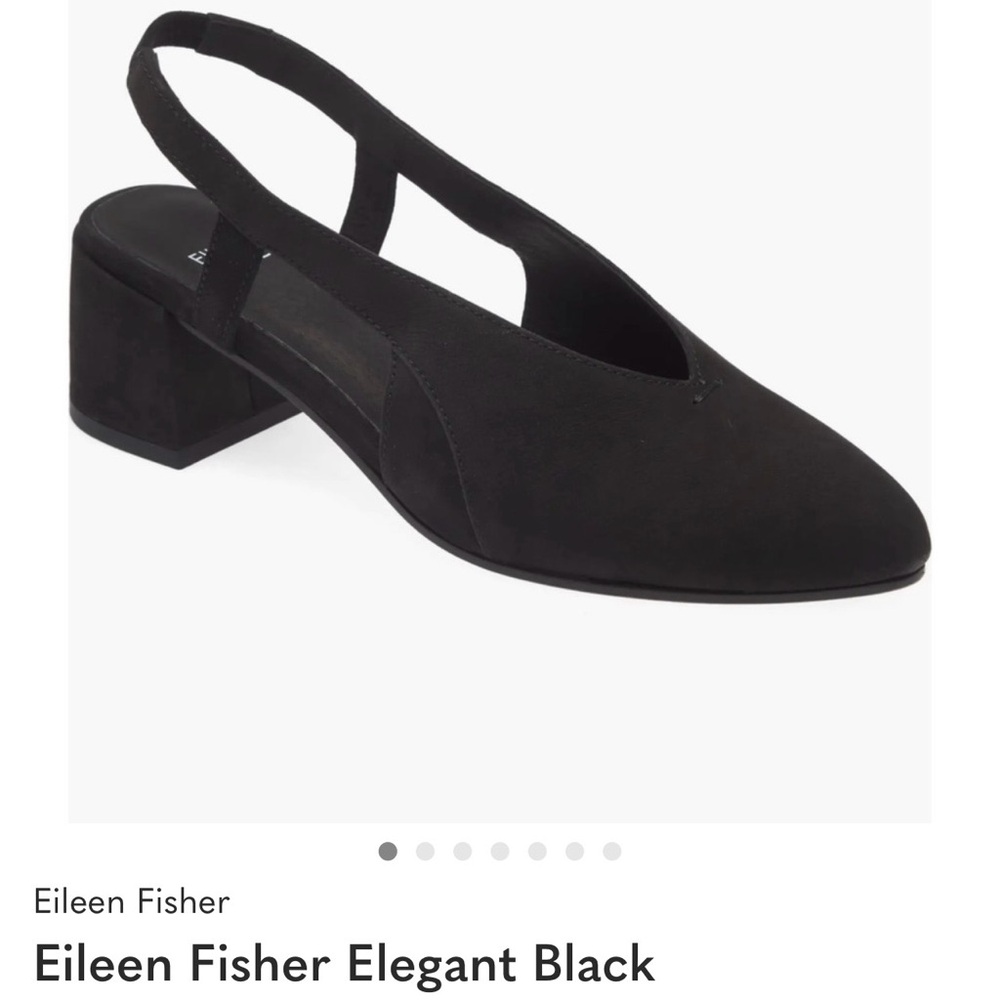 EILEEN FISHER Gals Suede Slingback Ballerina Pumps In Black